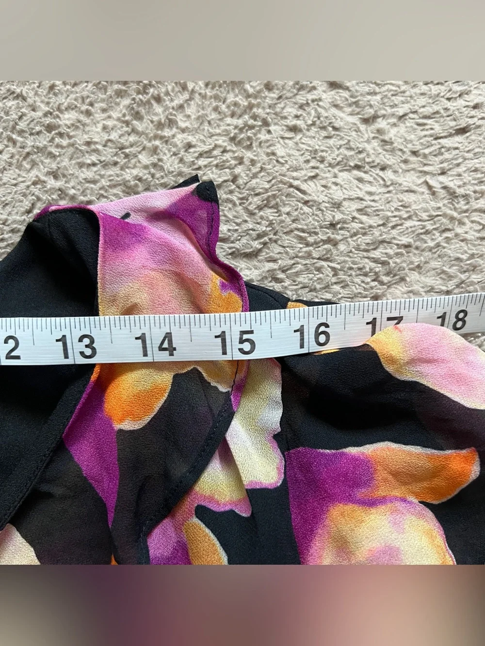 NWT Rails Carmine Ruffle Blouse Floral Chiffon Preppy‎ Cottage Old Money Sz XL